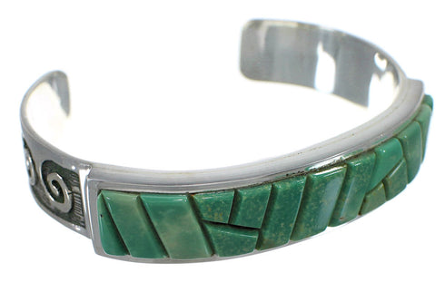 High Quality Sterling Silver Turquoise Water Waves Bracelet VX60456